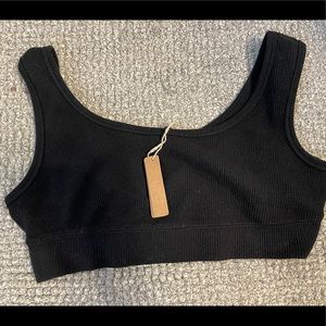 NWT skims waffle scoop bra/bralette  in onyx XL